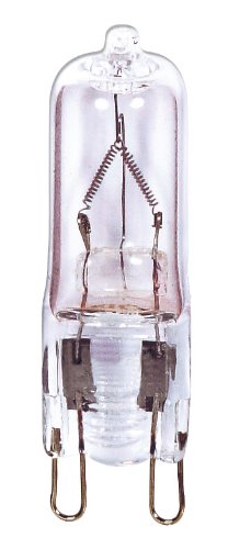 Satco S4617 75 Watt 1250 Lumens T4 Halogen G9 Double Loop Base 120 Volt Clear Light Bulb, Dimmable