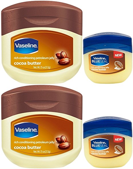 Vaseline Petroleum Jelly, Cocoa Butter, 7.5 Ounce [With Bonus 1.7 Ounce] (Pack of 2)