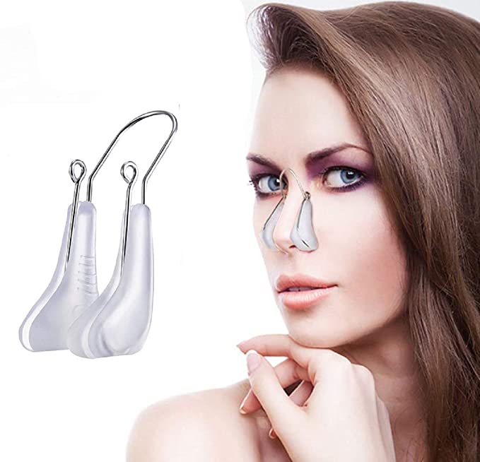 Nose Shaper Clip Nose Lifter Nose Beauty Up Lifting Tool Soft Safety Silicone Rhinoplasty Nose Bridge Straightener Corrector Slimming Device for Wide Crooked Nose Women