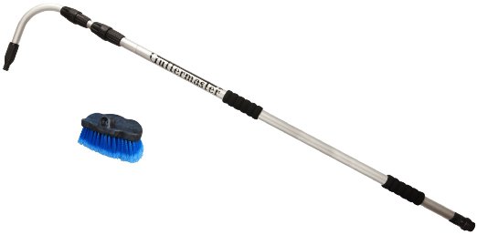 Guttermaster Classic Telescopic Curved Waterflow Wand with Brush, 5 to 12-Feet