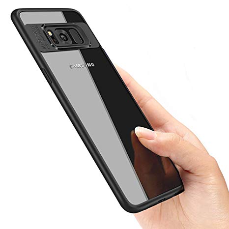 Samsung Galaxy S8 Plus Case, Joyguard Hard Clear PC & Flexible TPU Frame Hybrid Galaxy S8 Plus Case [Slim-Fit] [Shock Absorption] [Anti-Scratch] Samsung Galaxy S8 Plus Case Clear - 6.2inch - Black