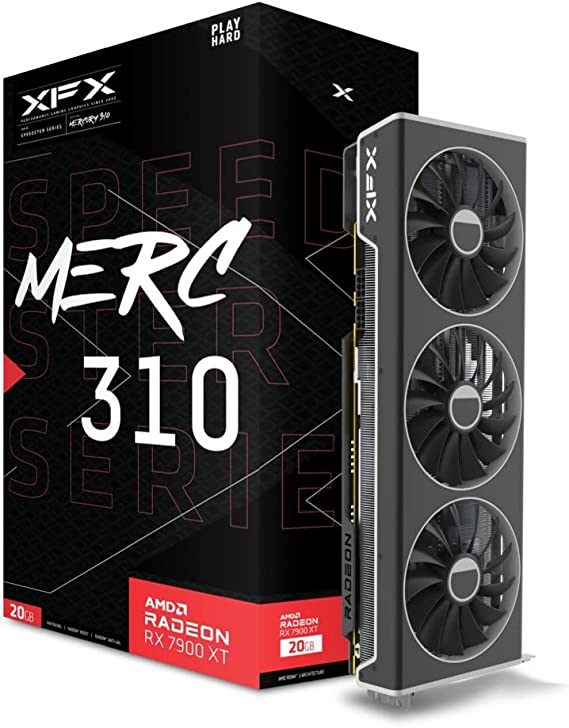 XFX Speedster MERC310 AMD Radeon RX 7900XT Ultra Gaming Graphics Card with 20GB GDDR6, AMD RDNA 3 RX-79TMERCU9