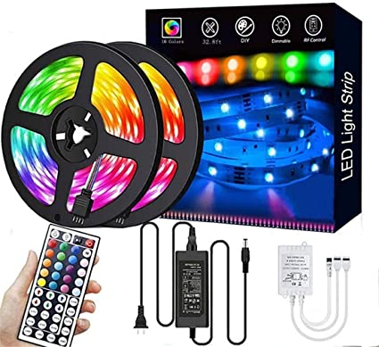 LED Strip Lights 10M/32.8ft 300 LEDs SMD5050 RGB Strip Lights Waterproof Rope Lights Color Changing Tape Light Kit with 44 Keys IR Remote Control Christmas Party Home Outdoor Decoration Power Supply AU Plug (RGB)