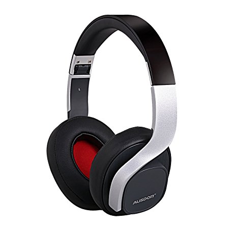 Ausdom M08 Bluetooth V4.0 Stereo Headset With Mic, Noise Reduction, Great Bass&Quiet Comfort(Black)