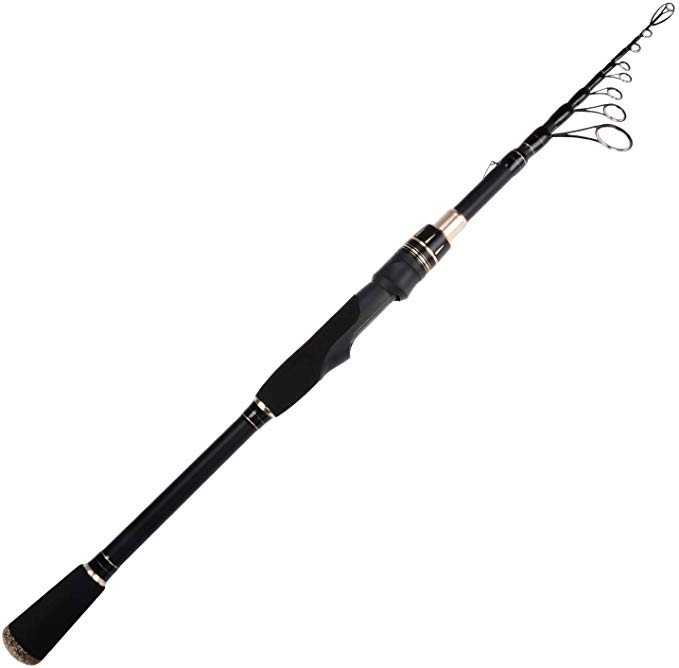 KastKing Blackhawk II Telescopic Fishing Rods, Graphite Rod Blanks & Durable Solid Glass Tip, Floating Guides, 1pc Fishing Rod Performance, Comfortable EVA Handle, Newly Designed Travel Rod