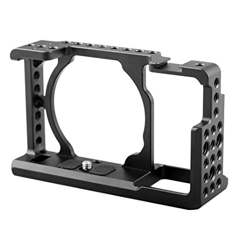 SmallRig (New Version) Camera Cage for Sony A6000 A6300 ILCE-6000 ILCE-6300 NEX7 with a 1/4"-20 Fixing on Base Plate Attaching to Top Handle, EVF Mount, Tripod Plate, Cheese Plate-1661