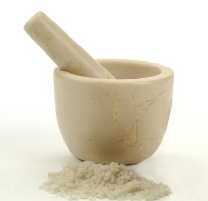 Classic Beige Heavy Marble Mortar and Pestle