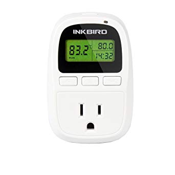 Inkbird C206T 13.5A Day and Night Heat Mat Temperature Controller Thermostat with 6.56FT NTC Sensor -50~100°C No Cooling Function