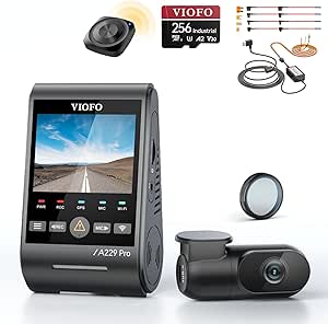 【Bundle: VIOFO A229 Pro 2CH   256GB Card   Remote Control   Hardwire Kit with 8pcs Fuse Tap】 4K HDR Dash Cam, Dual STARVIS 2 IMX678 IMX675, 4K 2K Front and Rear Car Camera, 2 Channel with HDR