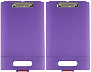 Dexas Office Clipcase Storage Clipboard, Set of Two, Purple