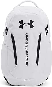 Under Armour Unisex-Adult Hustle 6.0 Backpack, (100) White/White/Black, One Size Fits Most