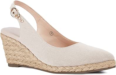 Juliet Holy Womens Wedge Sandals Espadrilles Closed Toe Slingback Buckle Strap Comfortable Casual Summer Platforms