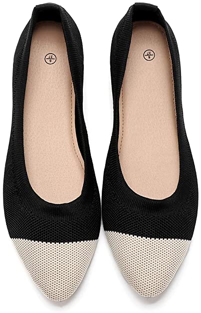 AOMAIS Women's Breathable Mesh Flats Shoes Fashion Ballet Flats Casual Slip On Shoes