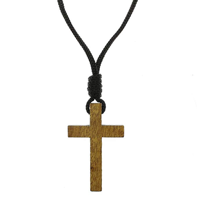 Intercession Wood Cross on Cord - Made in Brazil
