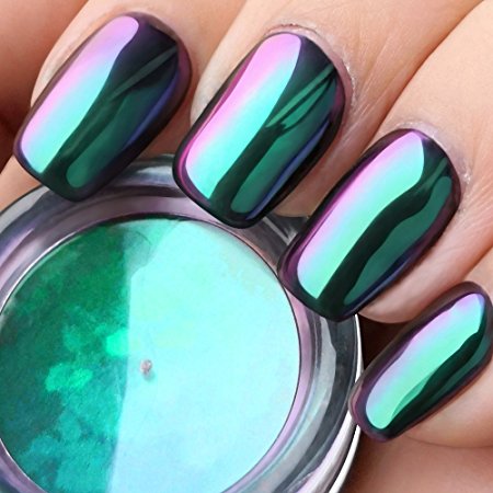 PrettyDiva Opal Chrome Nail Powder Top Grade Mirror Effect Fairy Pigment Powder for Nails