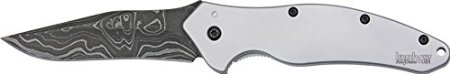 Kershaw Knives 1840DAM Assisted Opening Damascus Shallot Linerlock Knife with Matte Finished Handles