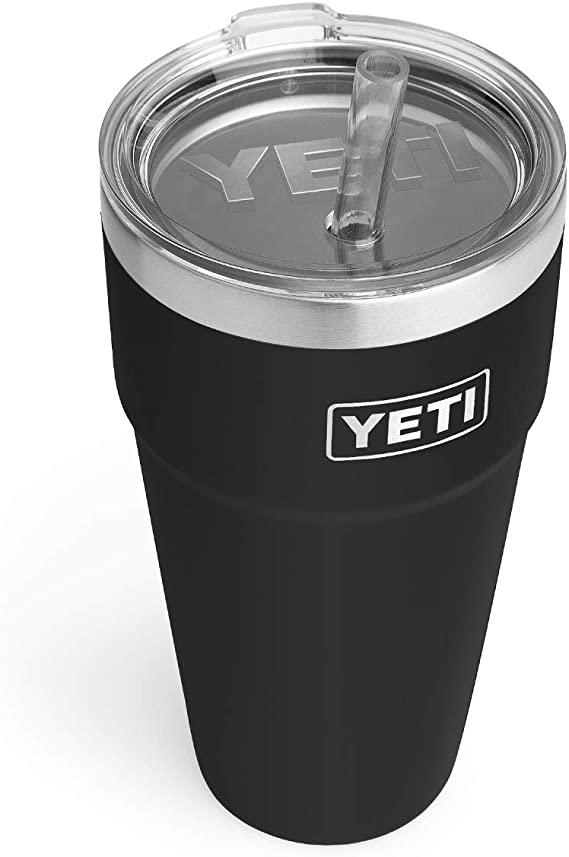 YETI Rambler 26 oz Straw Cup, Vacuum Insulated, Stainless Steel with Straw Lid