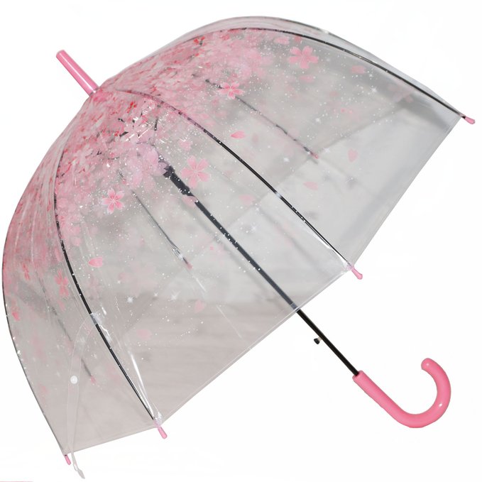 Kung Fu Smith Half Automatic Clear Flower Bubble Dome Shape Rain Umbrella