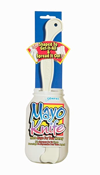 Compac Mayo Knife Spreader Plastic Knife Shaped To The Contour Of Mayonnaise Jars (2 Pack)