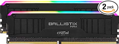 Crucial Ballistix MAX RGB 4000 MHz DDR4 DRAM Desktop Gaming Memory Kit 16GB (8GBx2) CL18 BLM2K8G40C18U4BL (Black)