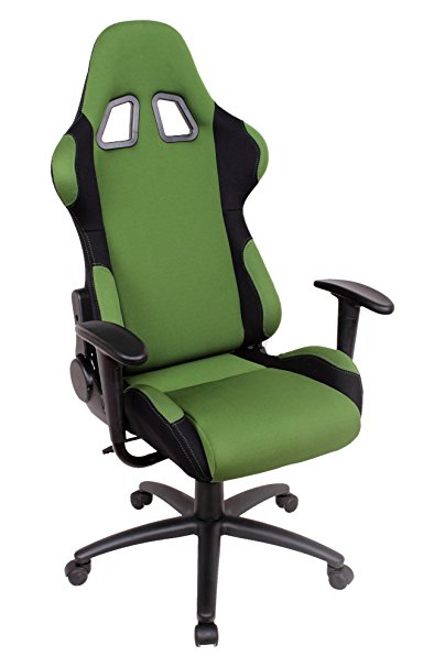 EZ Lounge Racing Car Seat Jeep Office Chair, Green/Black