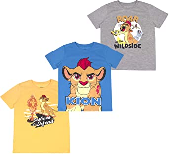 Disney Boys 3-Pack T-Shirts: Wide Variety Includes Lion King, Cars, Mickey Mouse