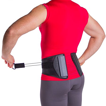 SPINE Sport Back Brace - Best Lumbar Support for Active People with Back Pain, Exercising, Working Outside, Walking and More (Small)