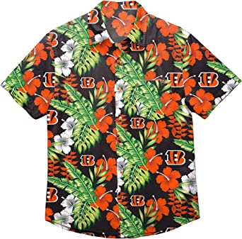 FOCO Men's NFL Floral Tropical Button Up Shirt