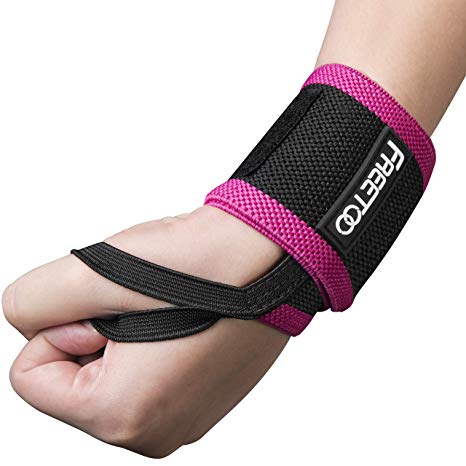 FREETOO Adjustable Wrist Support Breathable Wrist Braces Provide Hand Support for Fitness, Bench Press, Weightlifting One Size Fits Left or Right Hand