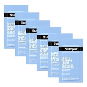 Neutrogena Gentle Foaming Facial Cleanser Concentrate for Sensitive Skin, Fragrance-Free Face Wash Gently Cleanses to Remove Dirt, Oil & Makeup, Non-Comedogenic, Refill Pack, 7.50 Fl Oz (Pack of 1)