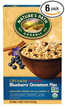 Nature's Path Optimum PowerBlueberry Cinnamon Flax Hot Oatmeal, 11.2 Ounce (8 X 6 Pack)