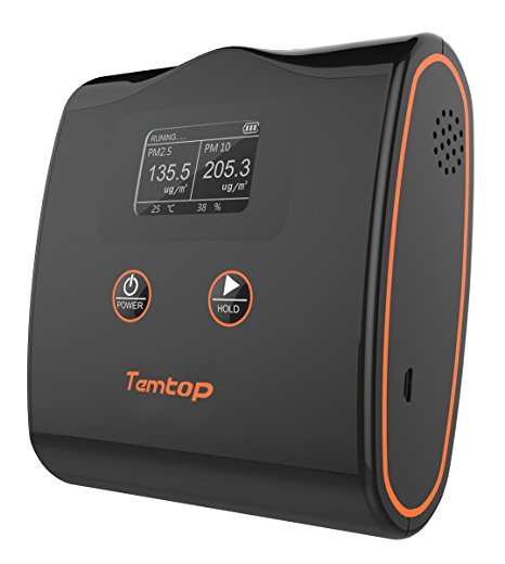 Temtop LKC-20T High Accuracy Air Quality Monitor PM2.5/PM10/Temperature and Humidity Detector