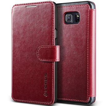 Galaxy Note 5 Case, Verus [Layered Dandy][Wine Red] - [Premium Leather Wallet][Slim Fit] For Samsung Note 5