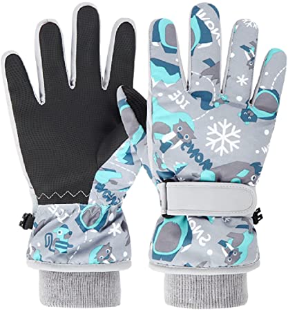 TRIWONDER Kids Ski Snow Gloves Winter Cold Weather Windproof Warm Snowboard Sport Mittens for Boys Girls