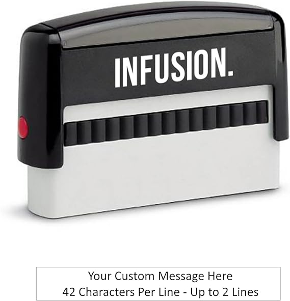 Infusion Custom Self-Inking Rubber Stamp - Long Stamp - (3/8" x 2-3/4")