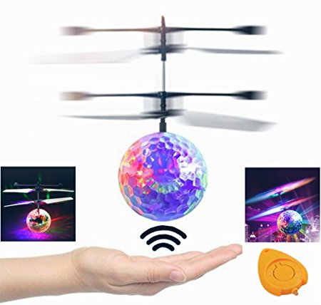 Mansalee RC Toy, RC Flying Ball, RC infrared Induction Helicopter Ball with Rainbow Shining LED Lights For Kids, Flying Toy for Boys and Girls