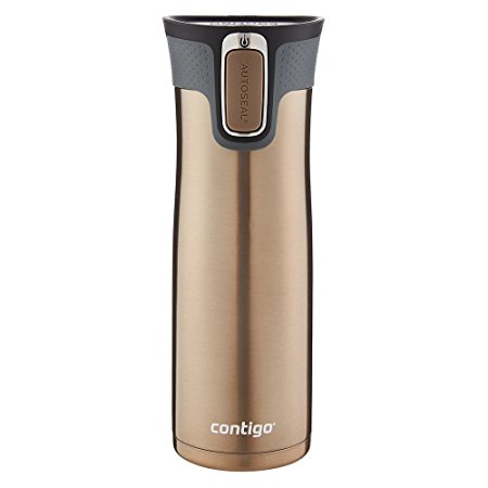 Contigo AUTOSEAL West Loop Stainless Steel Travel Mug with Easy-Clean Lid, 20-Ounce, Latte