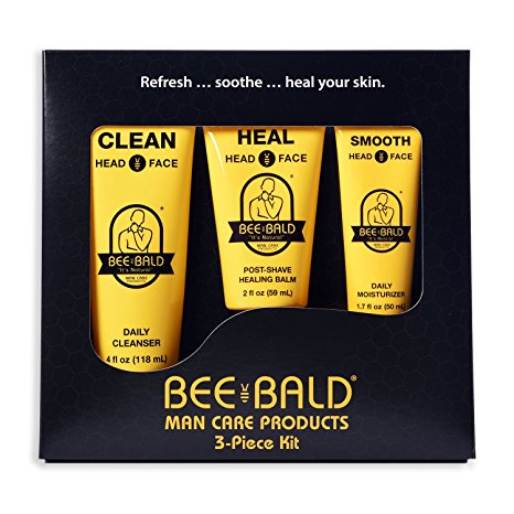 Bee Bald 3 Piece Daily Skin Care Regimen Kit
