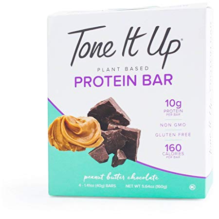 Tone it Up Protein Bars Peanut Butter Chocolate Protein Bar 1.76 Ounce - 4 Count Bars (Total 7.04 Ounce)