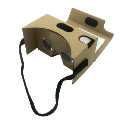 Daisen-tech Google yellow Cardboard VR V2.0 Virtual Reality DIY 3D Glasses for Smartphone with Headband - Easy Setup