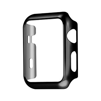 Apple Watch Series 2 Case, Imymax Ultra-Thin PC Plated Plating Bumper iWatch Protective Frame Cover Case for Apple Watch Series 2 - Black 38mm