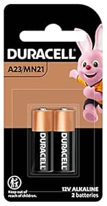 Duracell Specialty Alkaline MN21 Battery 12V, pack of 2 (A23 / 23A / V23GA / LRV08 / 8LR932) suitable for use in remote controls, wireless doorbells and security systems