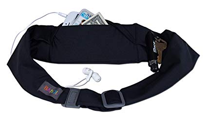 BANDI Classic Pocket Belt Holds Phone for Running, Travel, Medical, Adjustable Fit, Comfortable (Black)