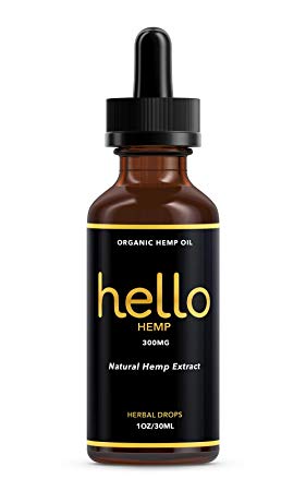Organic All Natural Hemp Oil Herbal Extract - Pure Hemp Oil for Pain Relief - Great Sleep Herbal Supplements - 300 MG - Zero THC