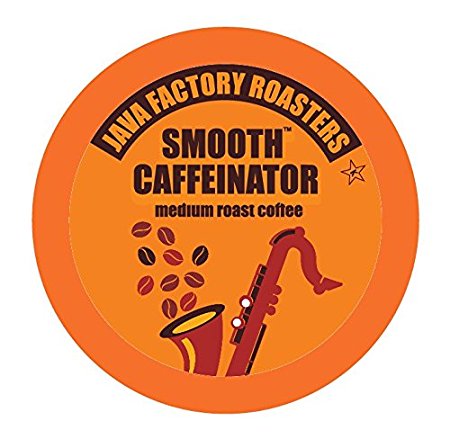 Java Factory Single Cup Coffee for Keurig K Cup Brewers, Smooth Caffeinator Medium Roast, 40 Count