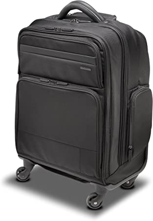 Kensington Laptop Roller Case - Contour 2.0 Pro Overnight Laptop Spinner for up to 17" Inch Laptops, Wheeled Laptop Overnight Bag, Ideal Cabin Bag for Men & Women (K60384WW), Black