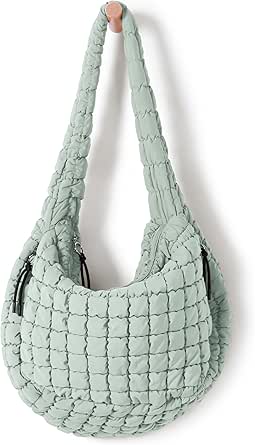 ODODOS Quilted Carryall Tote Bag for Women Crossbody Large Hobo Lightweight Padding Shoulder Bag