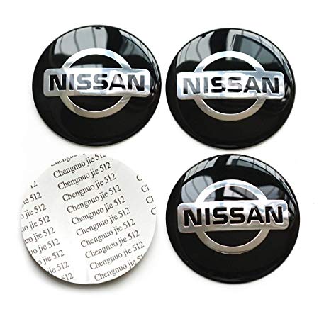 4PCS 56.5mm 2.2'' Auto Car Sticker Wheel Center Hub Cap Logo Aluminium fit for Nissan