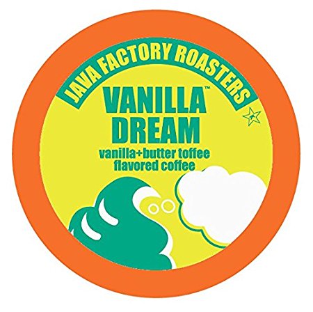 Java Factory Single Cup Coffee for Keurig K Cup Brewers, Vanilla Dream, 40 Count