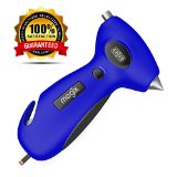 Tire Pressure Gauge with Best Auto Rescue Tool Features - Car Glass Breaker Emergency Seatbelt Cutter Tire Tread Depth Gauge Bright Digital Reading and a Handy Flashlight - Get Safe Get Mogix